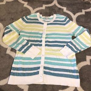 Pendleton Sweater Womens Small Striped Lightweight Button Up Cardigan
